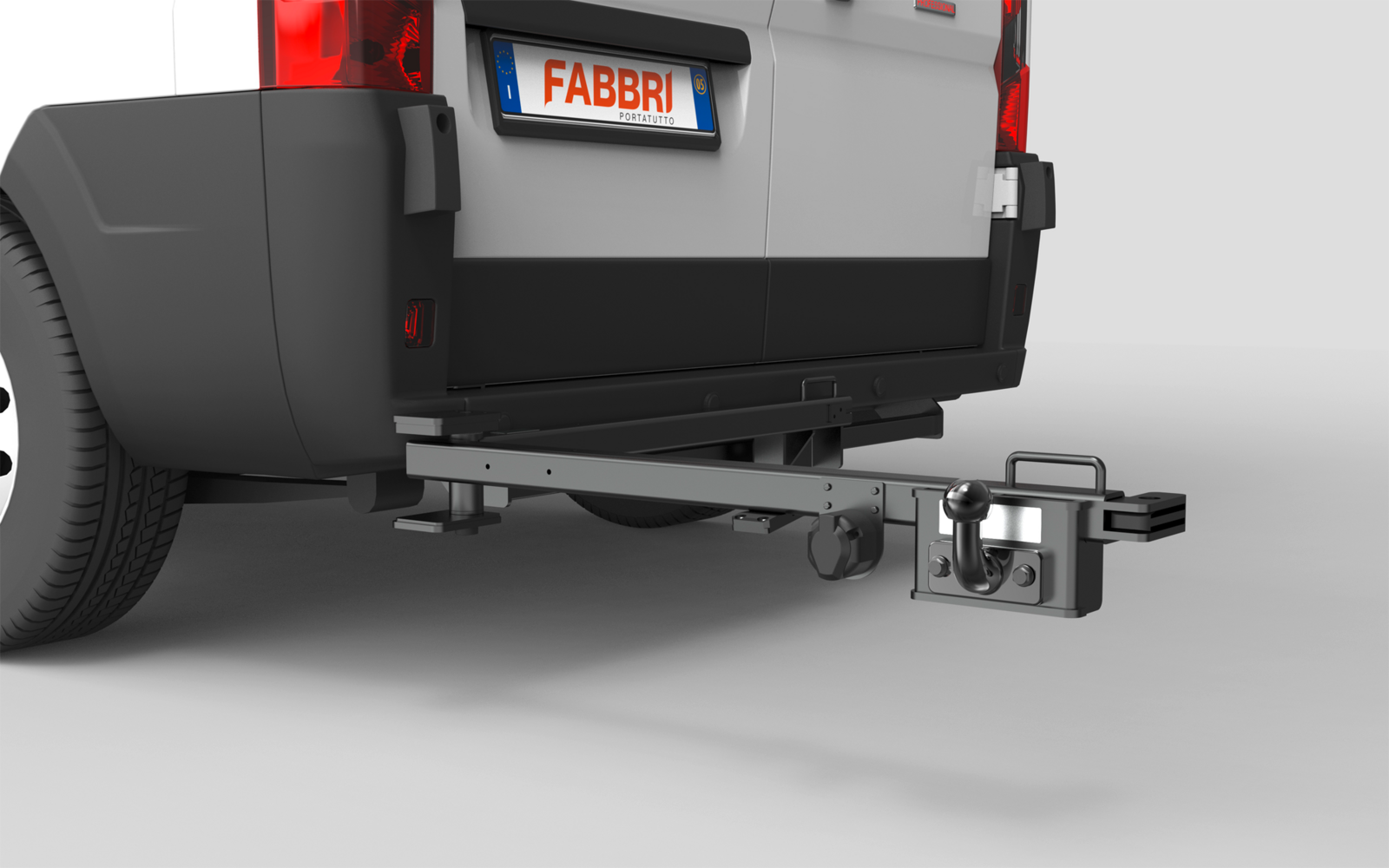 Svingadapter Mose for sykkelstativ på tilhengerfeste, Fiat Ducato - Fabbri helhetsbilde