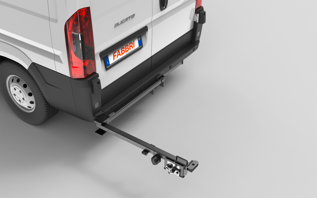 Svingadapter Mose for sykkelstativ på tilhengerfeste, Fiat Ducato - Fabbri sideprofil