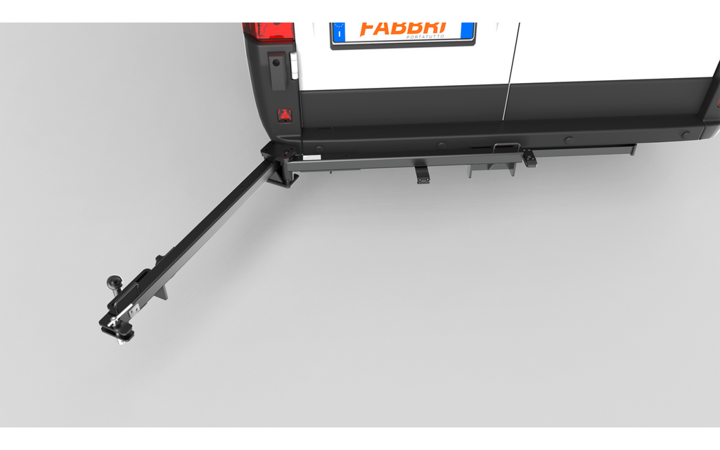 Svingadapter Mose for sykkelstativ på tilhengerfeste, Fiat Ducato - Fabbri monteringsdetalj