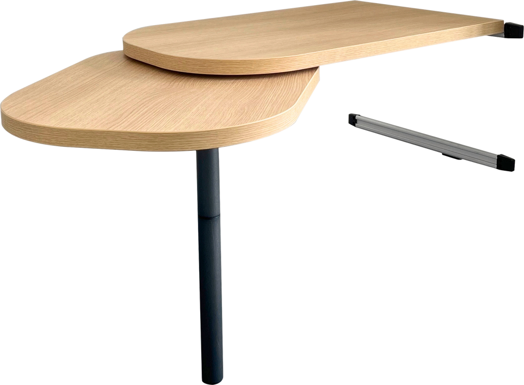 Svingbordsystem komplett med bordplate og understell - VierTec forfra