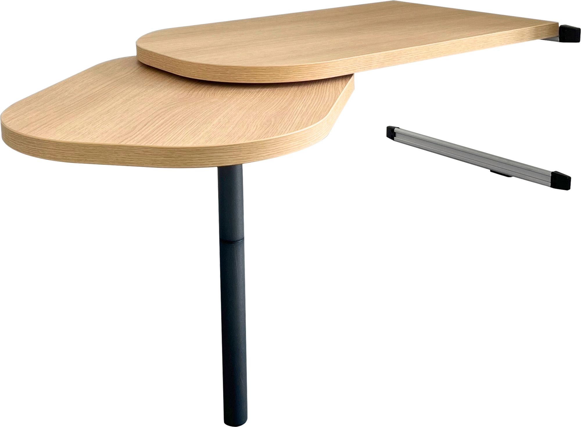 Svingbordsystem komplett med bordplate og understell - VierTec forfra