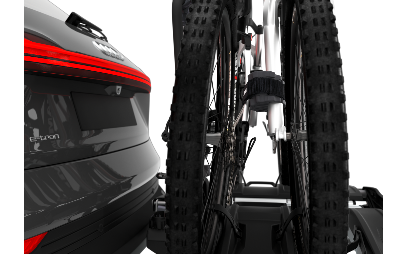 Bakside av Sykkelbeskytter Bike Protector med stropp og avstandsholder Thule