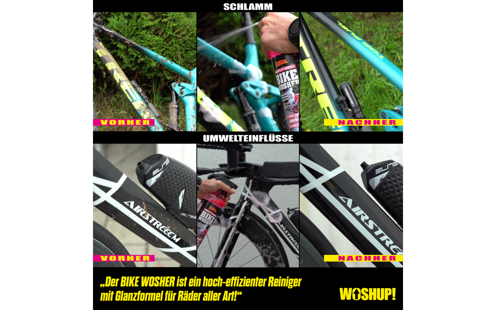 Sykkelrens Bike Wosher 1 liter biologisk nedbrytbar bakside