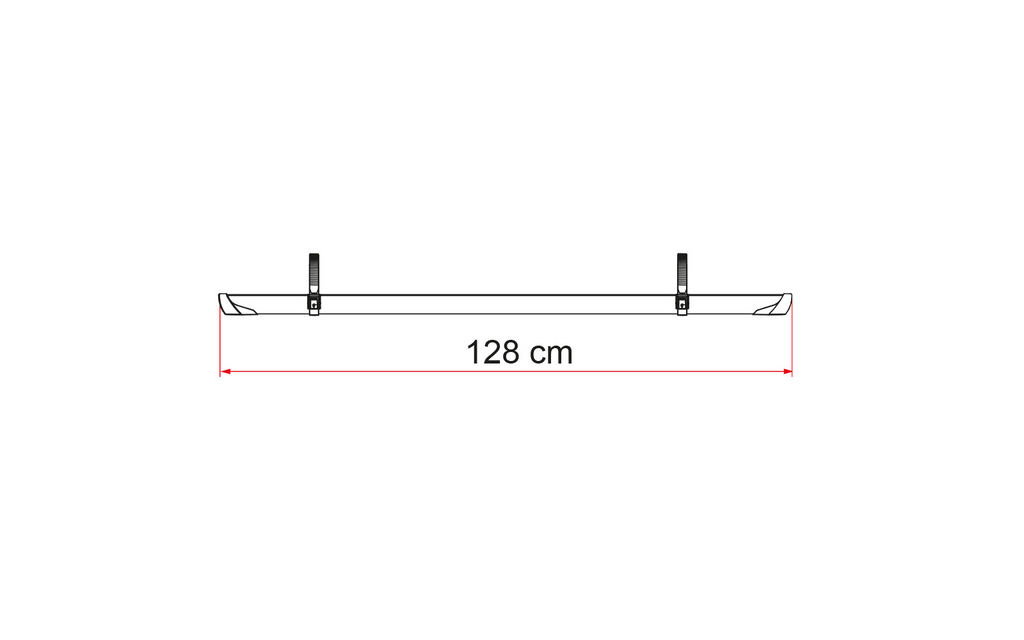 Detaljbilde av Sykkelskinne Rail Plus 128 cm sølv fra Fiamma