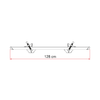 Detalj av sykkelskinne Rail Premium S 128 cm forsterket struktur Fiamma