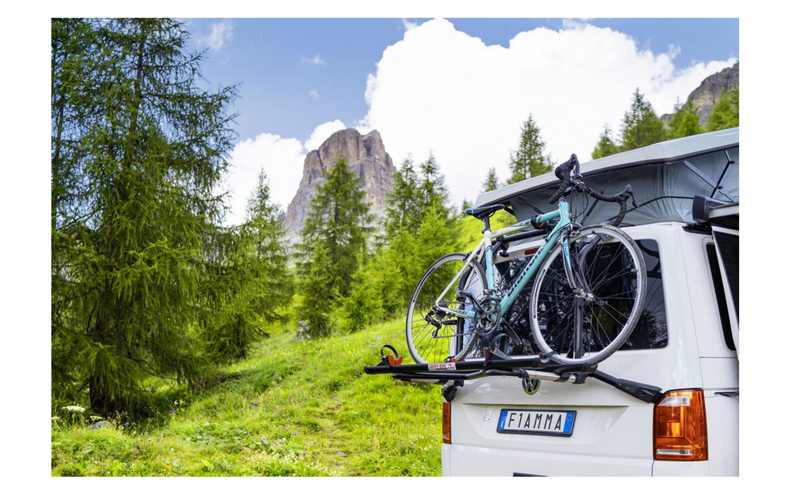 Montert Sykkelstativ Carry-Bike VW T5 T6 Pro med sykler
