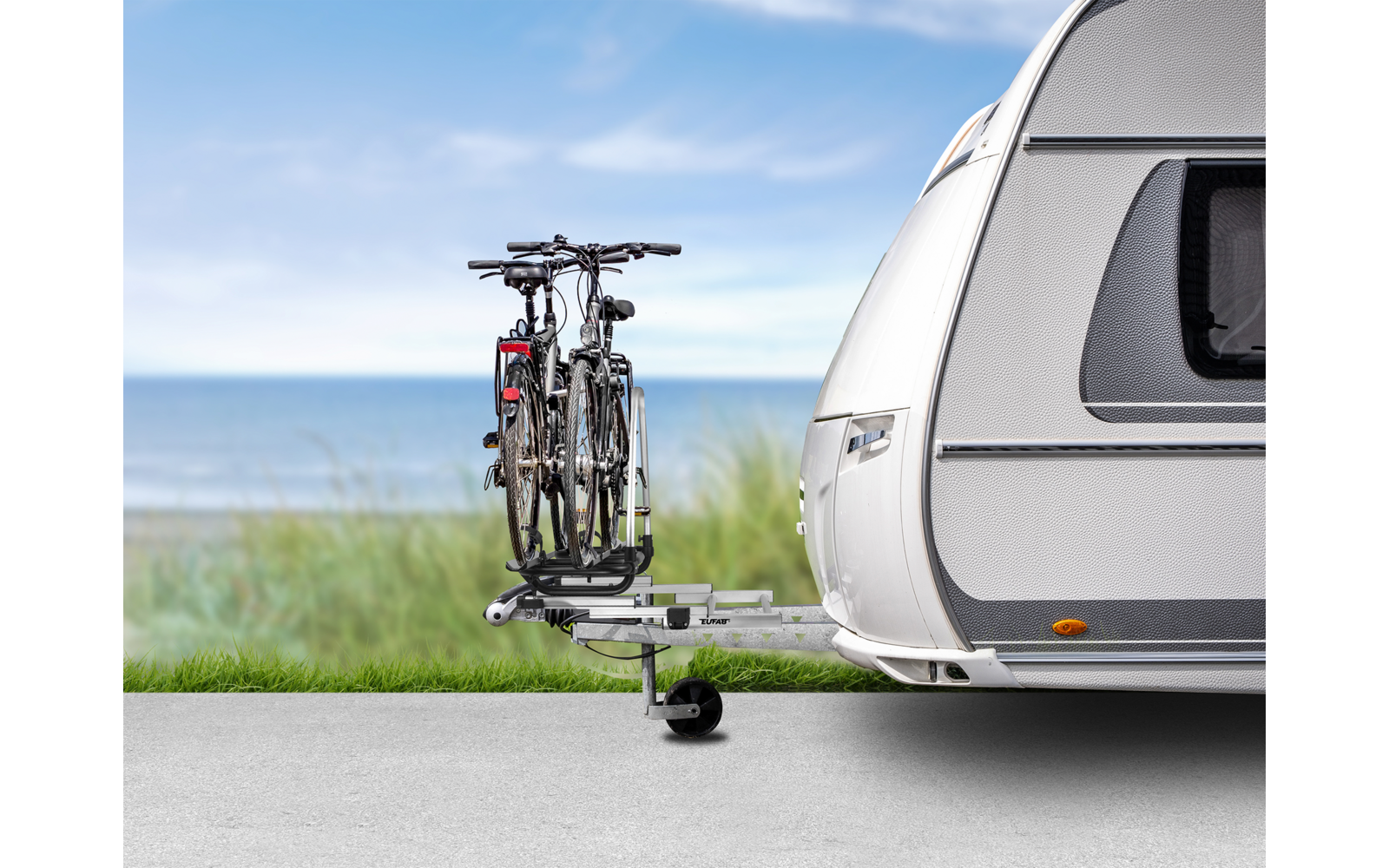 Nærbilde av Sykkelstativ for drawbar BS260 for 2 sykler, e-bike festesystem
