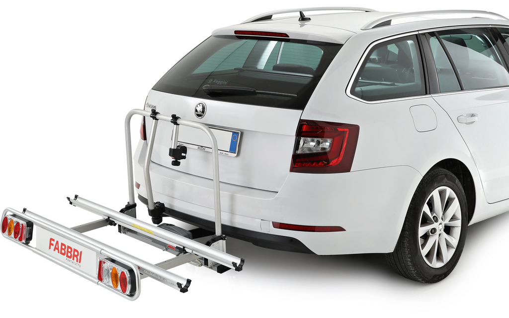 Sykkelstativ Elektrobike Exclusive Deluxe med monterte sykler bakfra