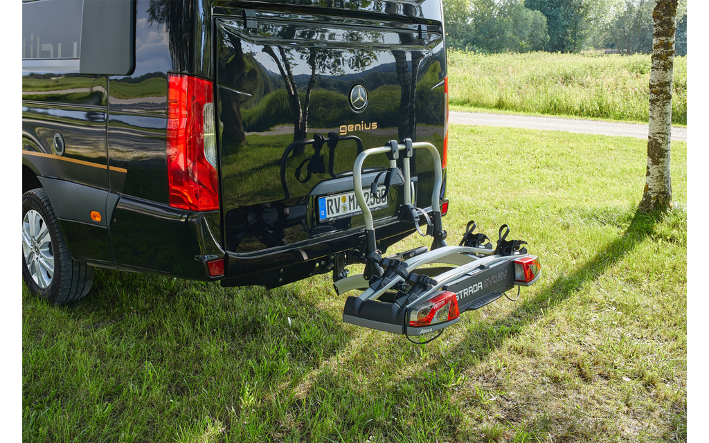 Sykkelstativ Strada Evo RV for tilhengerfeste sideprofil