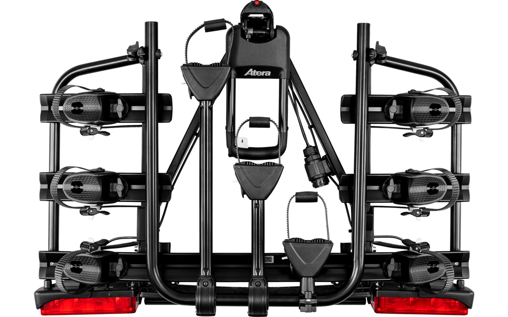 Sykkelstativ Strada Sport 3 Pro detalj av skinner og skåler
