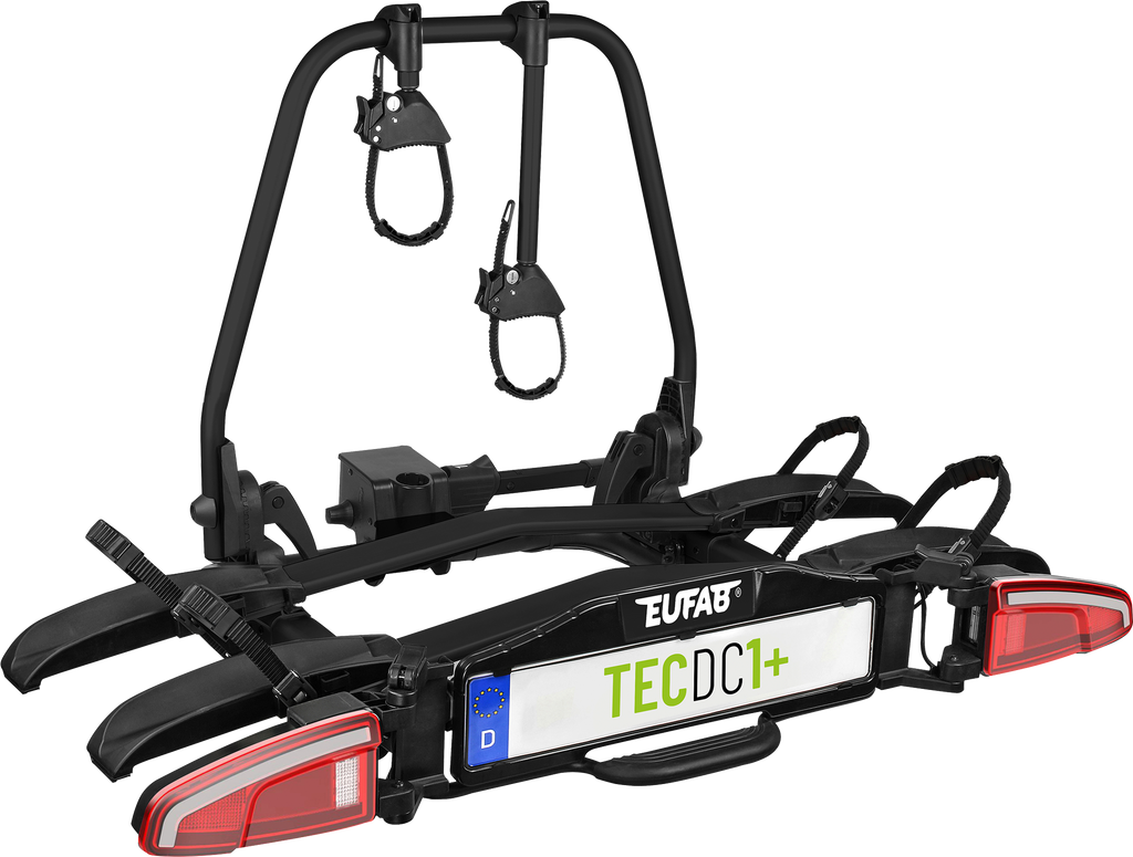 Sykkelstativ TECDC1+ forfra med to sykler