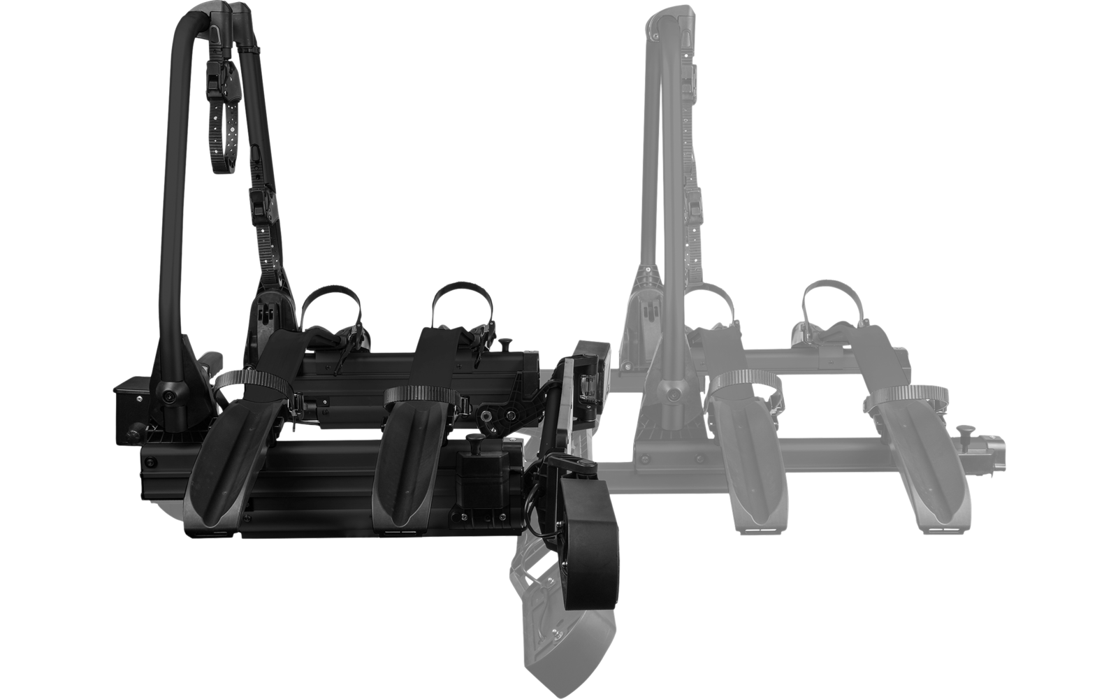 Detalj av lås på sykkelstativ for tilhengerfeste SD260 for 3 sykler E-Bike svart - Eufab