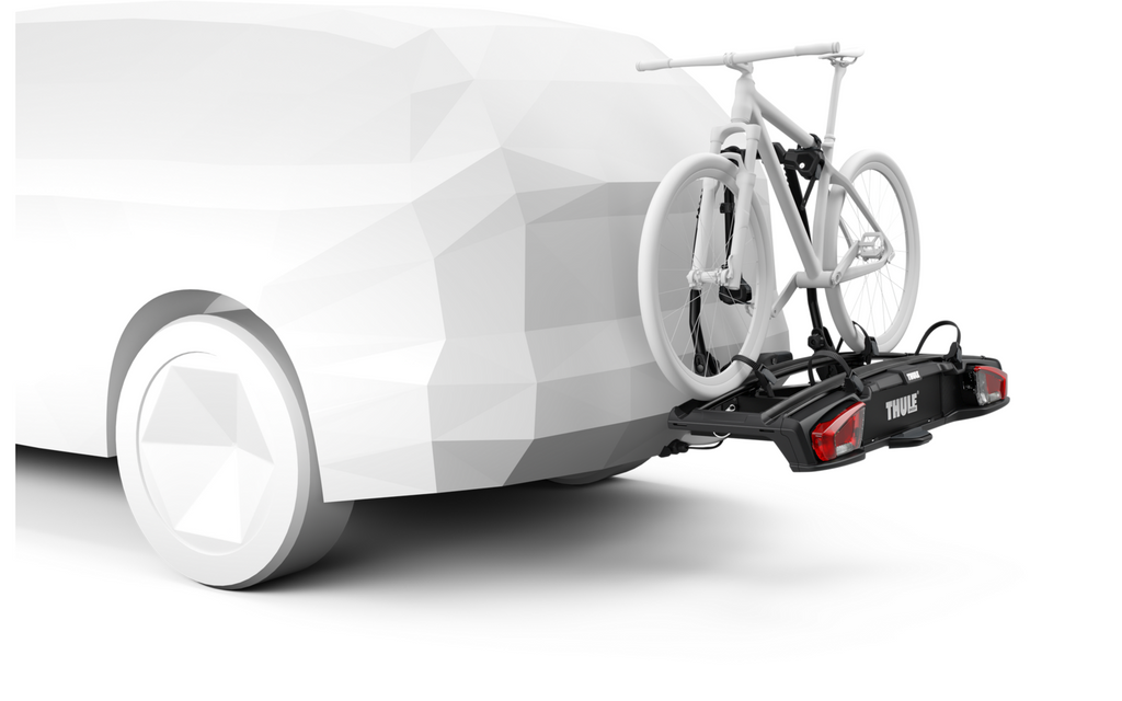 Sammenfoldet Sykkelstativ for tilhengerfeste VeloSpace 3 for 2+1 sykler - Thule