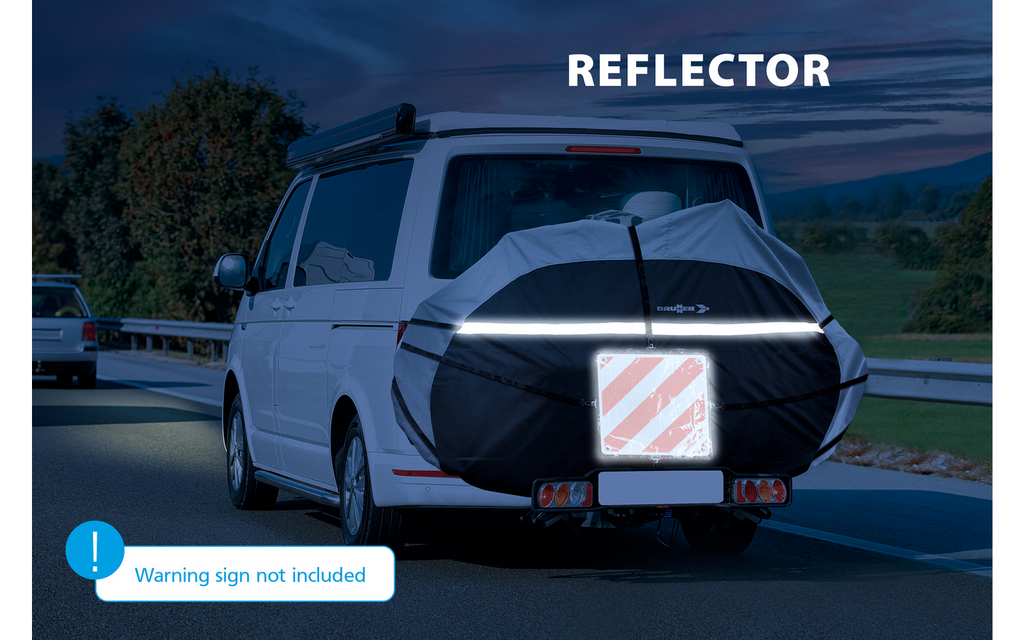 Sykkeltrekk Tow Bar for tilhengerfestestativ, 2 sykler gjennomsiktig lomme for varselskilt