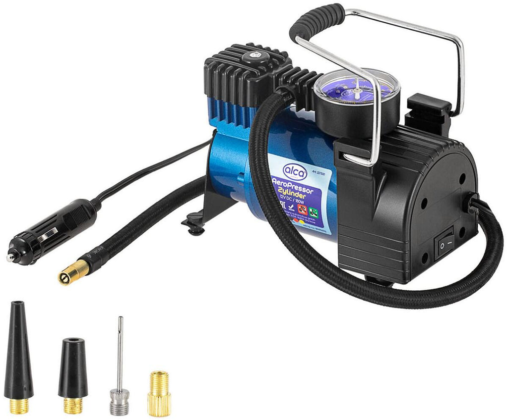Sylinderkompressor AeroPressor 12V 180W 10 bar med LED forfra