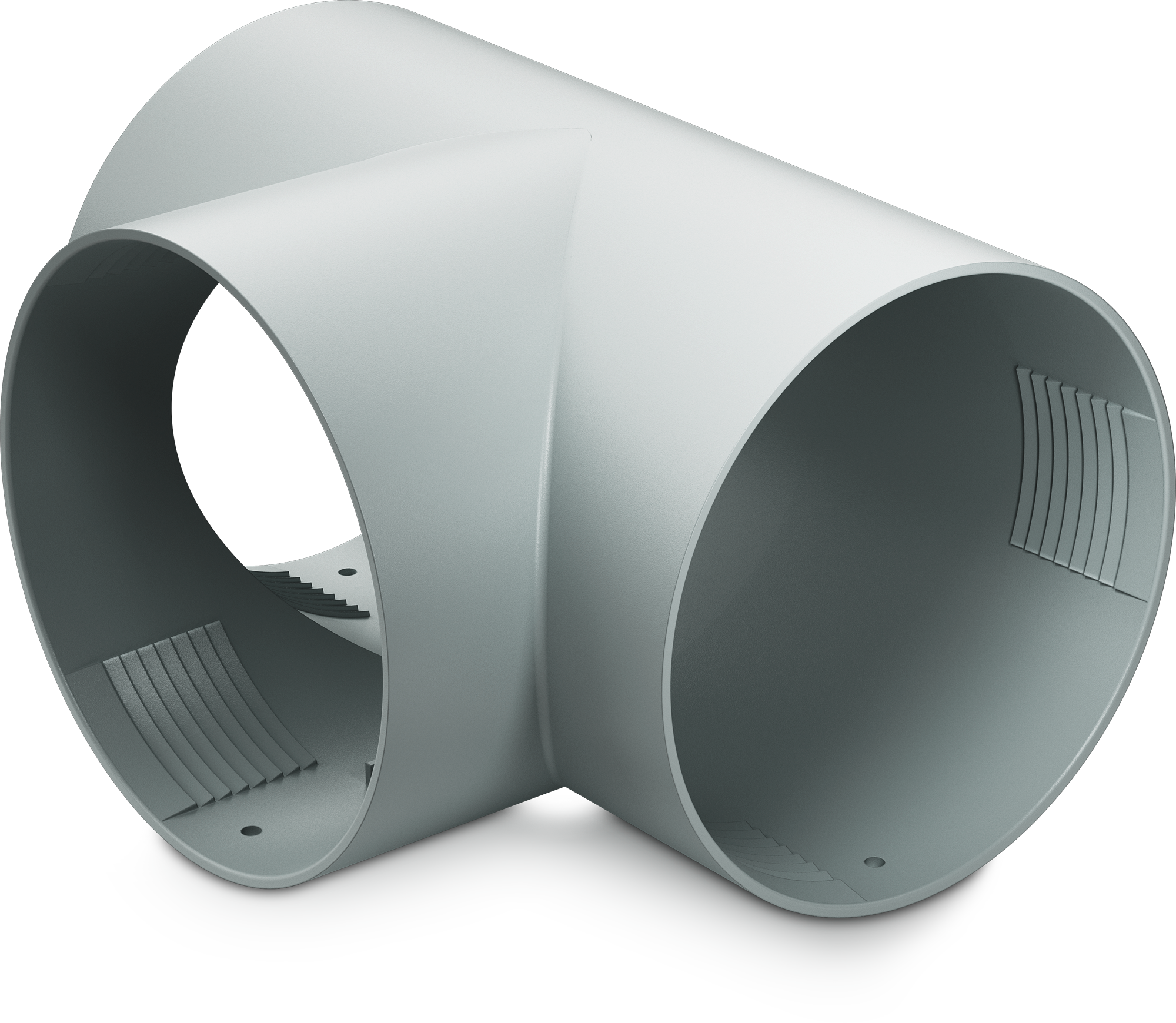 T-fordelingsstykke for Ø65 mm varmluftkanal - Dometic forfra