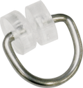 T-glideringer for gardinskinne transparent og metall forfra