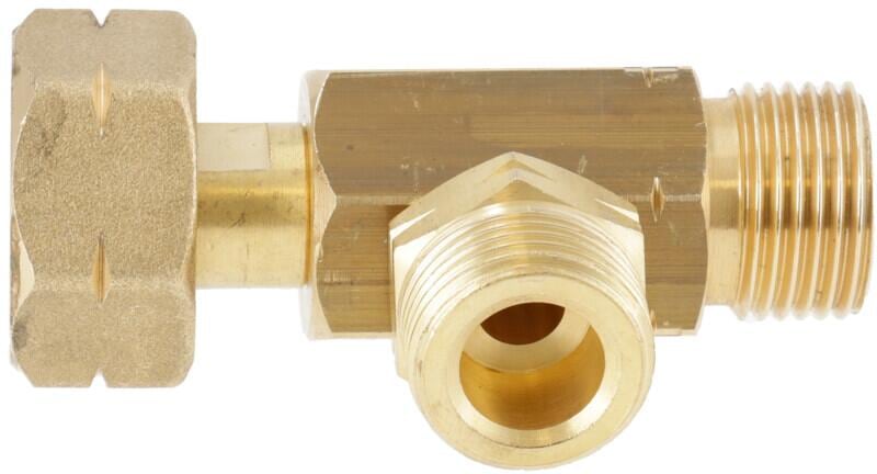 T-kobling for 2 gassflasker og regulator - Gimeg bakside