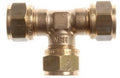 T-kobling 6/8 mm kobber for gassrør - Gimeg forfra