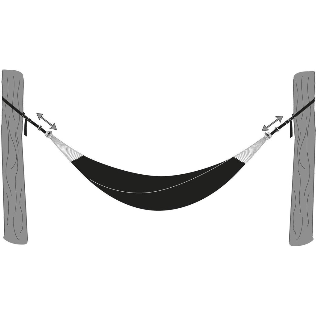 T-Strap festestropper for hengekøye 15-220 cm, 2 stk - Amazonas detalj av aluminiumstift