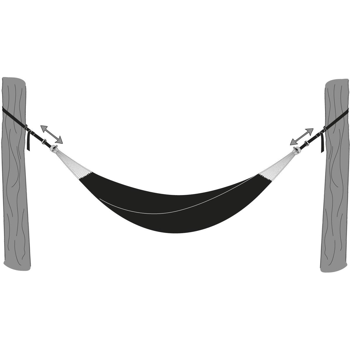 T-Strap festestropper for hengekøye 15-220 cm, 2 stk - Amazonas detalj av aluminiumstift