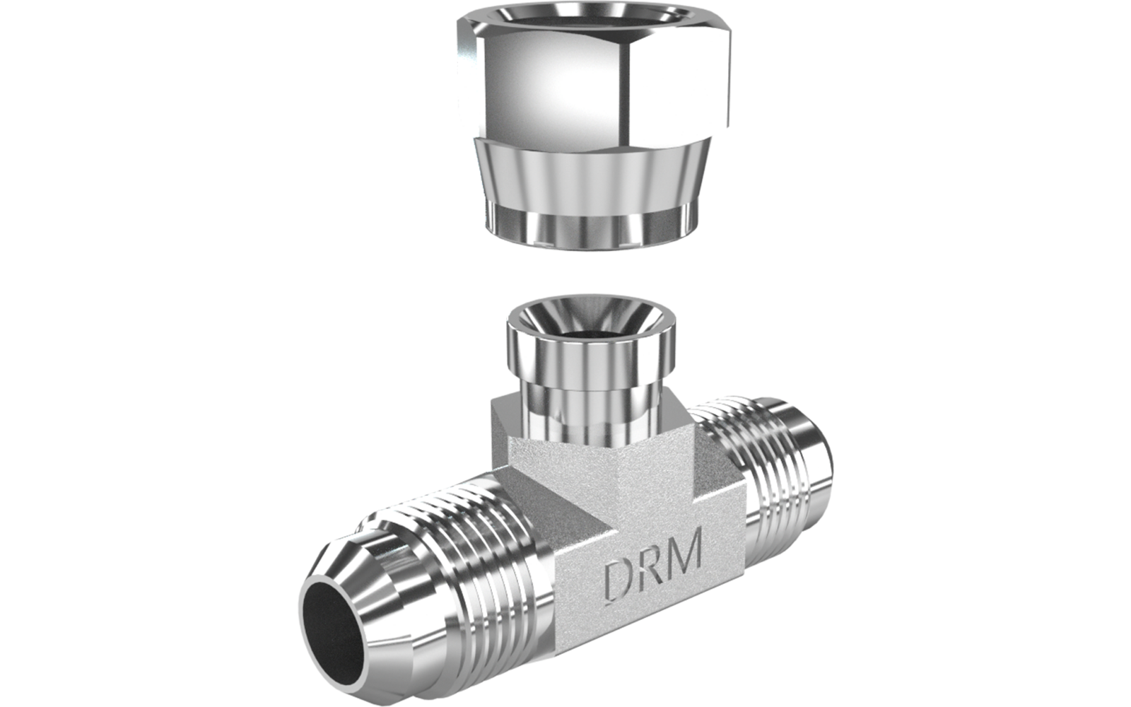 T-stykke 3/4"-16 UNF for LPG fylleslange - DREHMEISTER montert detalj