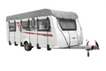 Takbeskyttelsespresenning for campingvogn Wintertime 500x300 cm forfra