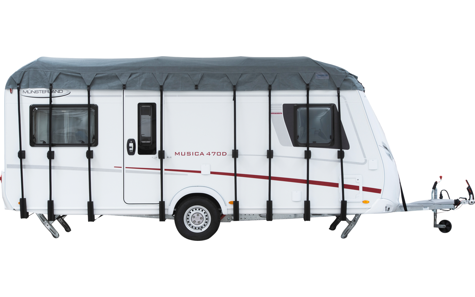 Takbeskyttelsespresenning for campingvogn Wintertime 500x300 cm bakside
