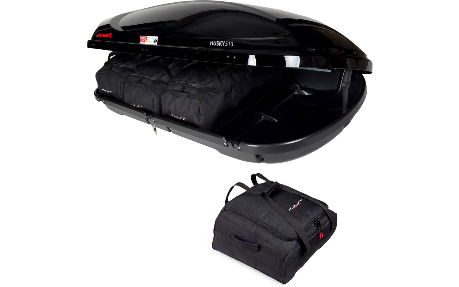 Detaljbilde av Takboksvesker 4-delers sett for KAMEI Husky 510 glidelås