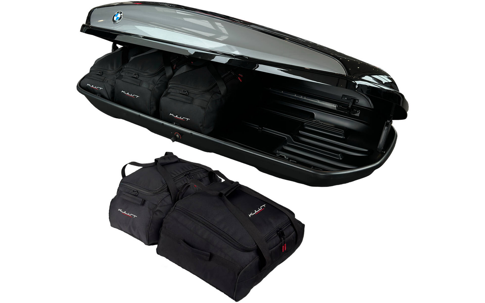 Takboksveskesett 5-delt for BMW original takboks 420 l - KJUST detalj av glidelås