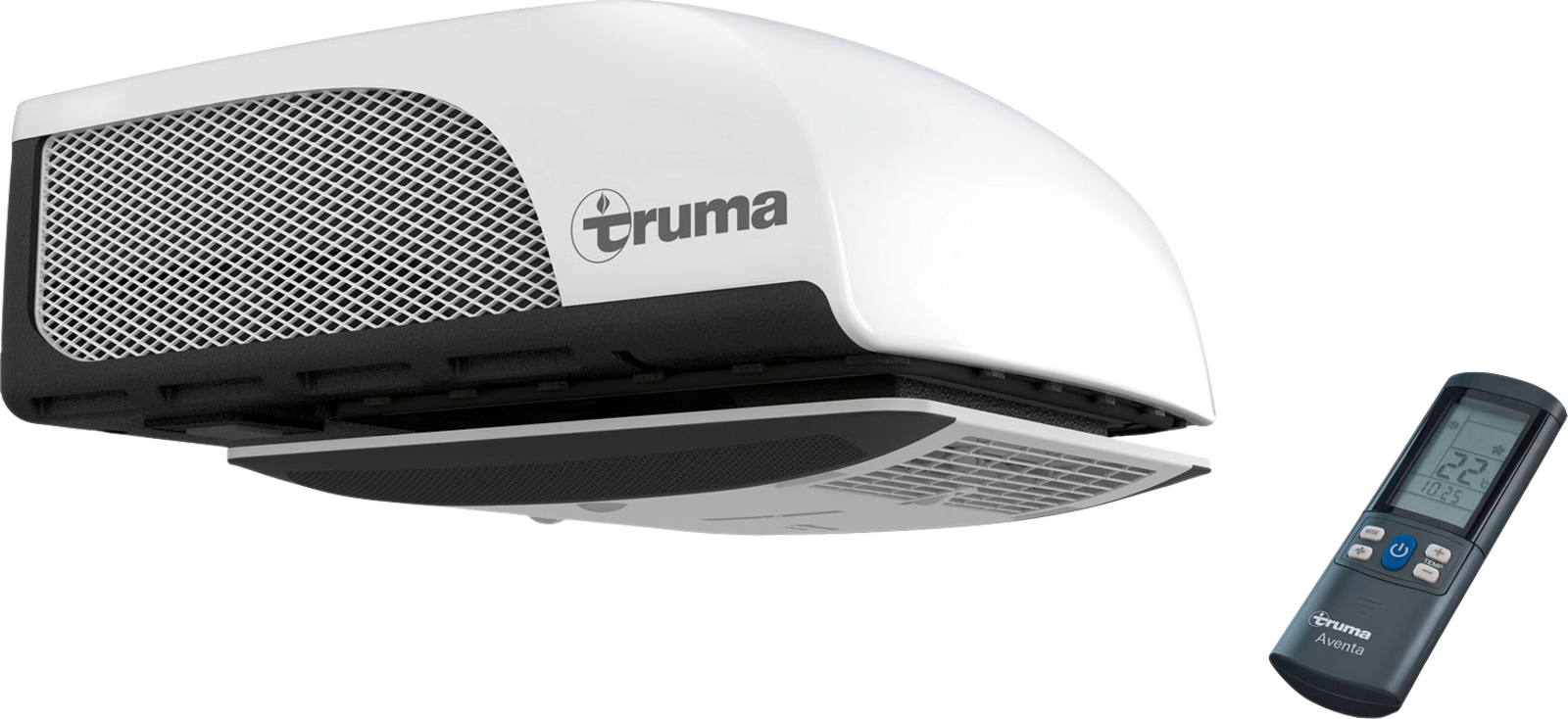 Takklimaanlegg Aventa Compact Plus 2200 W hvit montert på kjøretøytak