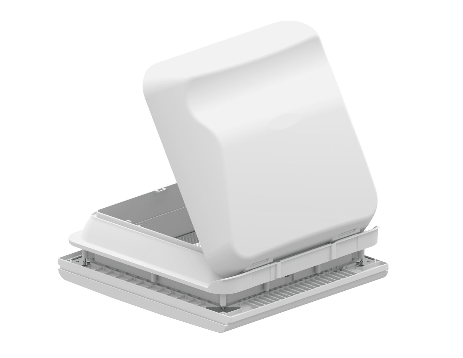 Takluke 28x28 cm hvit med myggnett - Fiamma forfra