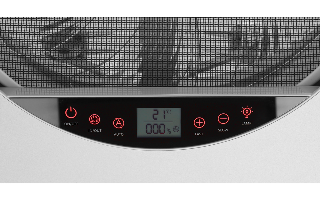 Takluke Plus Fan med vifte og 12V LED-lys 40x40 cm svart