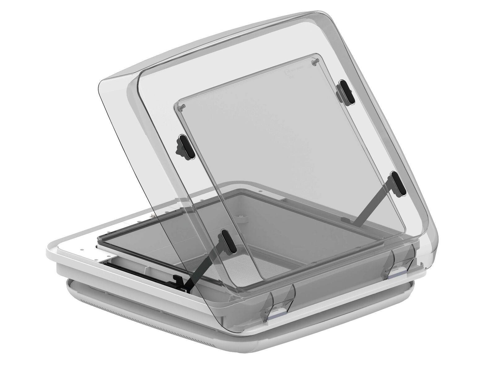 Takluke Vent F Pro 40x40 cm crystal fra Fiamma montert på campingbobil
