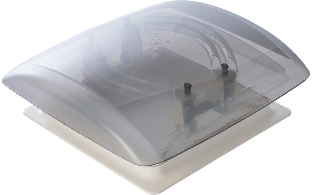 Takluke VisionVent S Pro 28 x 28 cm røykglass montert i bobiltak