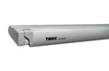 Takmarkise Omnistor 6300 med motor eloksert 250 cm utstikk montert på campingvogn