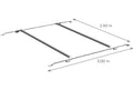 Takreling Roof Rails Deluxe aluminium 3 m montert på bobiltak