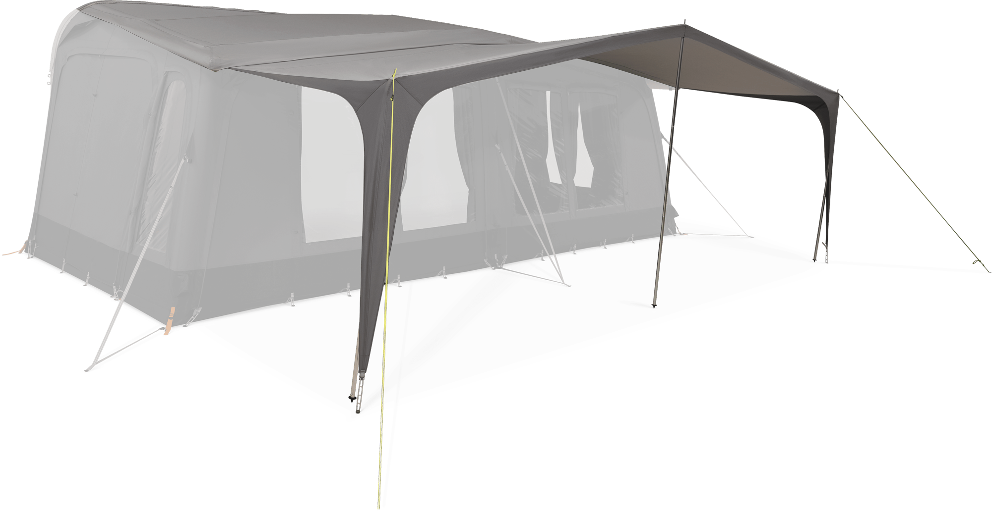 Takskjerm Stuga Rest Canopy for fortelt størrelse 9-10 montert på fortelt