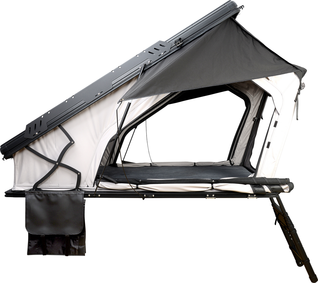 Taktelt hardskall Mulloway 2 personer 215 x 133 cm 79 kg - Gordigear sett forfra i åpen stand