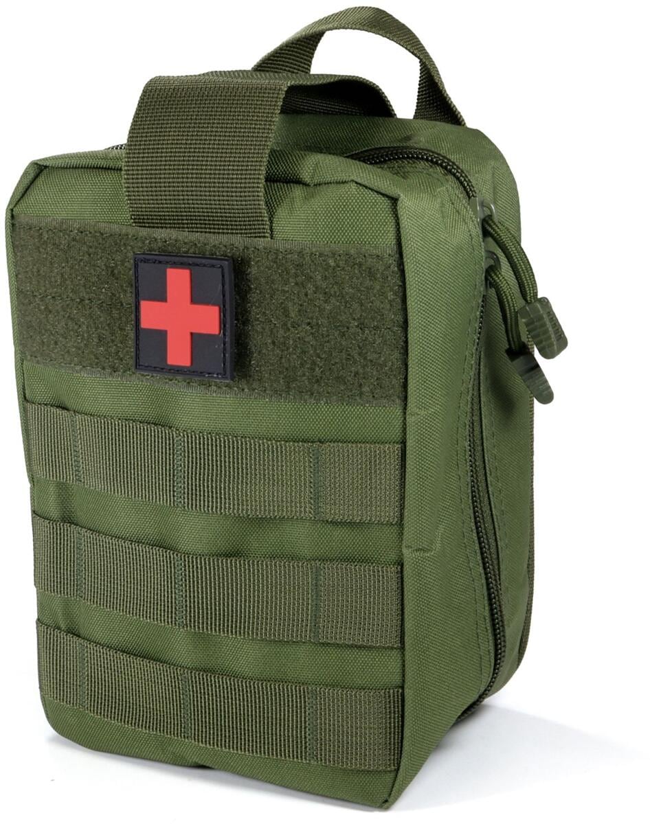 Taktisk MOLLE-veske oliv 600D polyester 14x20,5x10 cm forfra
