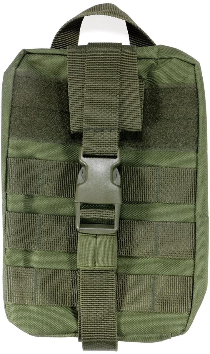 Taktisk MOLLE-veske oliv 600D polyester 14x20,5x10 cm montert på belte