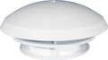 Takventilator 190 mm med slangetilkobling 60 mm hvit - Knorz forfra