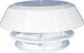 Takventilator for avtrekk 190 mm med slangetilkobling 80 mm hvit forfra