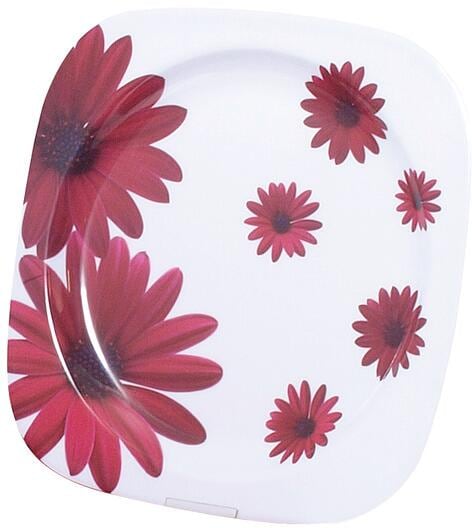 Tallerkensett Red Flower melamin Ø22,5 cm 2-pk forfra