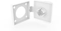 Tankdeksel firkantet for HK-flat LPG tankventil hvit forfra
