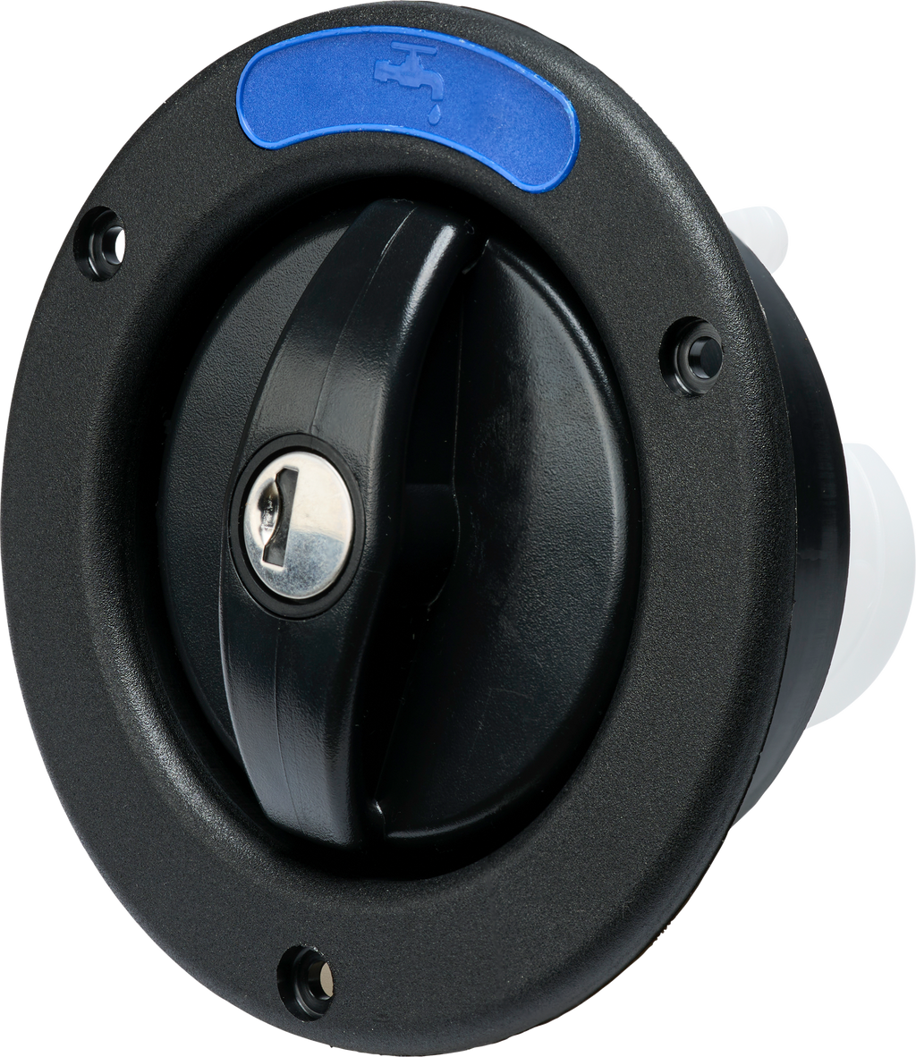Tankpåfyllingsstuss kort Ø 40 mm med ventilering og lokk Fiat Bianco forfra