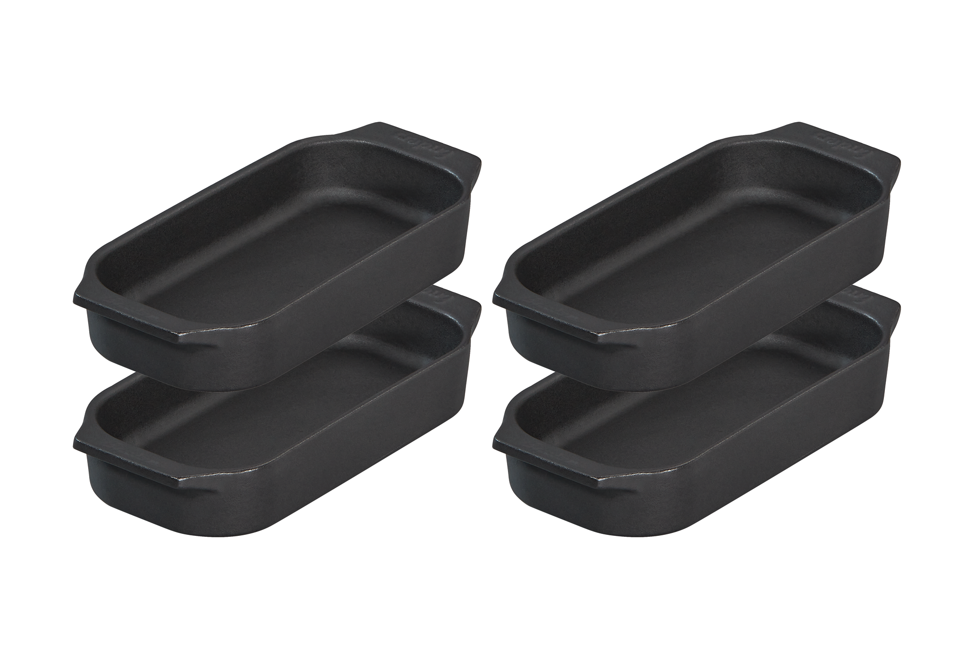 Tapasskåler i støpejern 4-pk for grill 9x19x3,5 cm Enders forfra