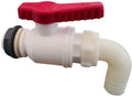 Tappekran Maxi 1 tomme 90° slangestuss 30 mm i plast fra Reimo