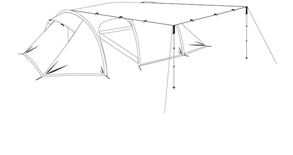 Detalj av sømmer på Tarp 300x300 cm vannsøyle 5000 mm 0,9 kg - Robens