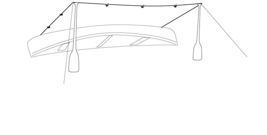 Montert Tarp 300x300 cm vannsøyle 5000 mm 0,9 kg - Robens i grønn farge